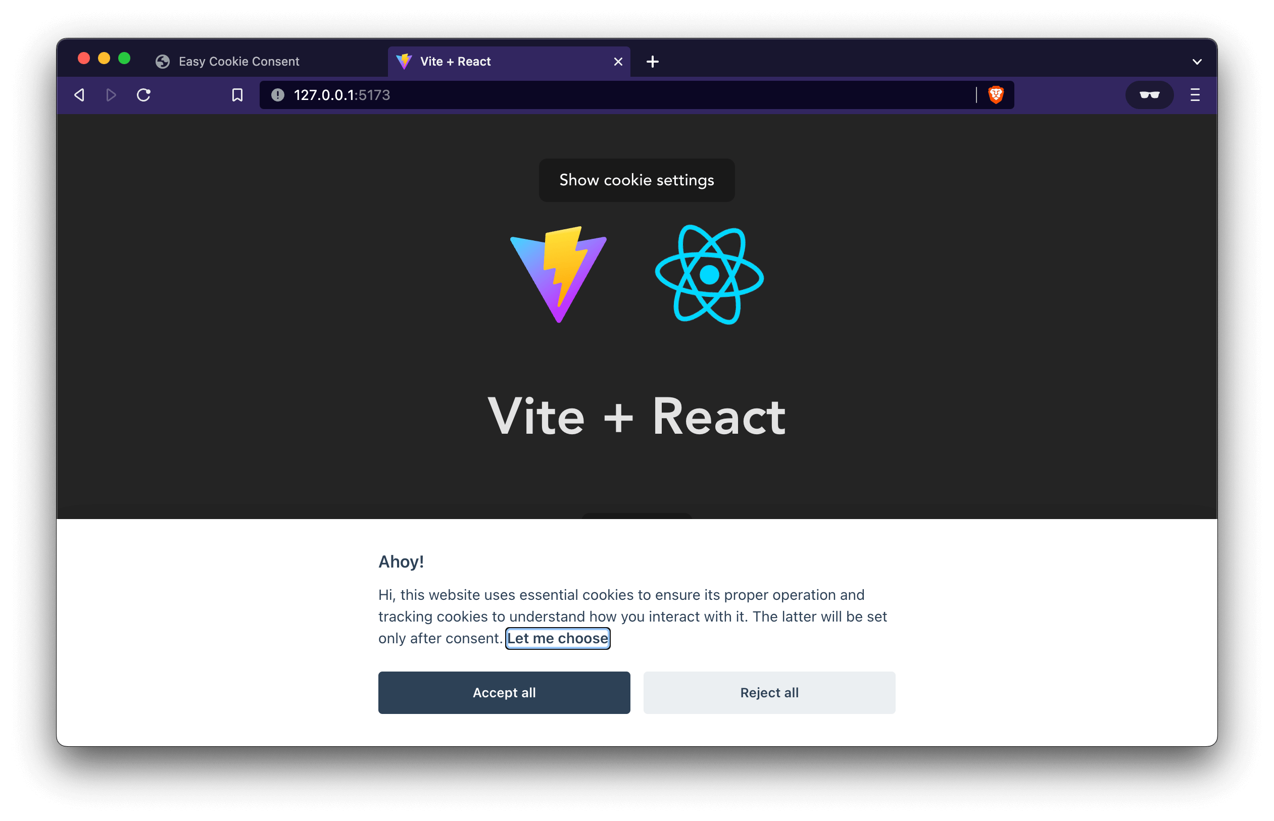 React Cookie Consent