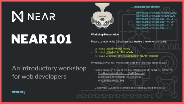 บันทึกการเรียนรู้ NEAR ผ่าน NEAR 101 Workshop