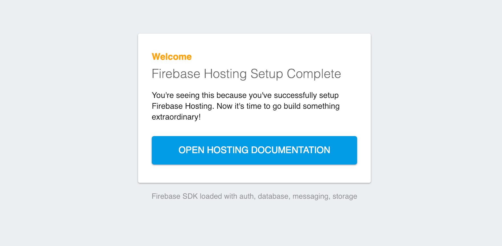 Hosting Firebase