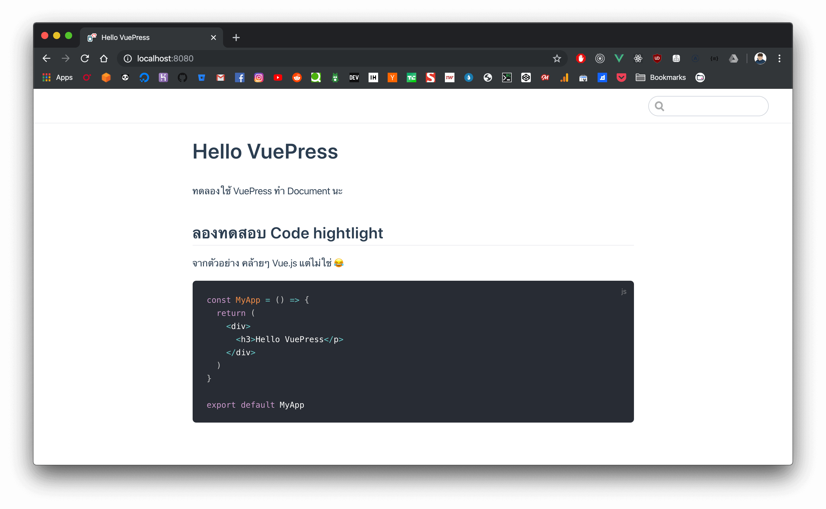 VuePress Code syntax