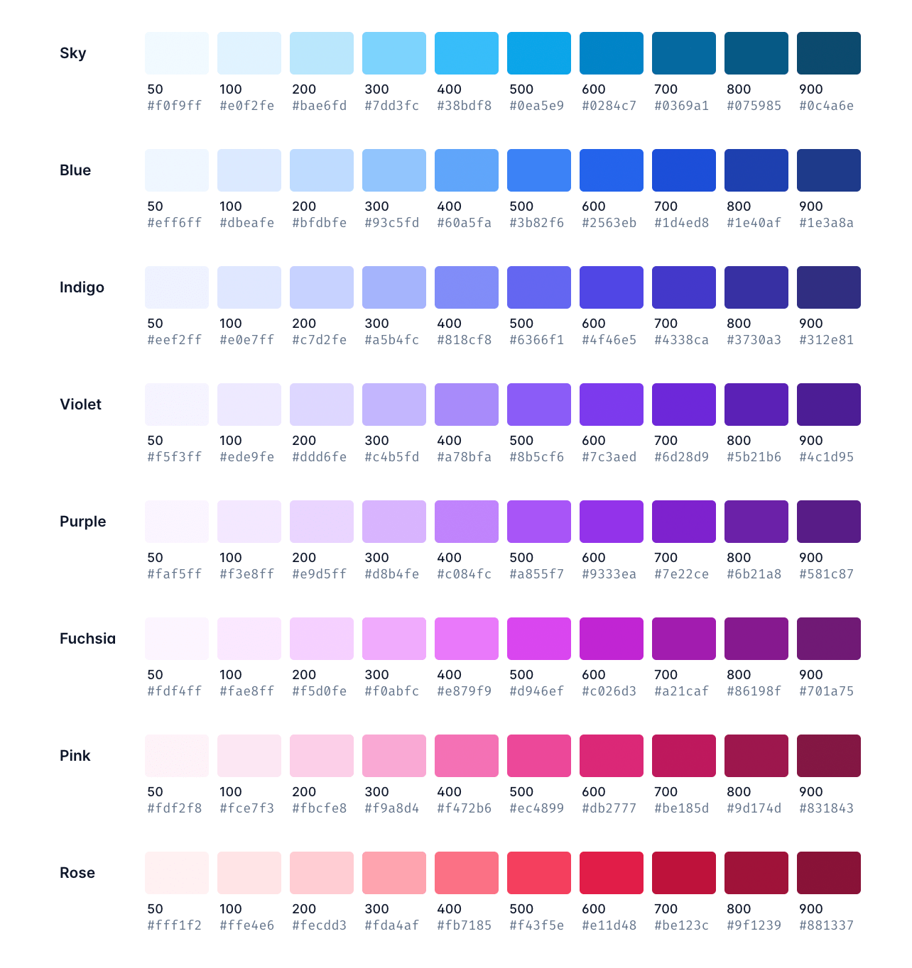 Tailwind Colors