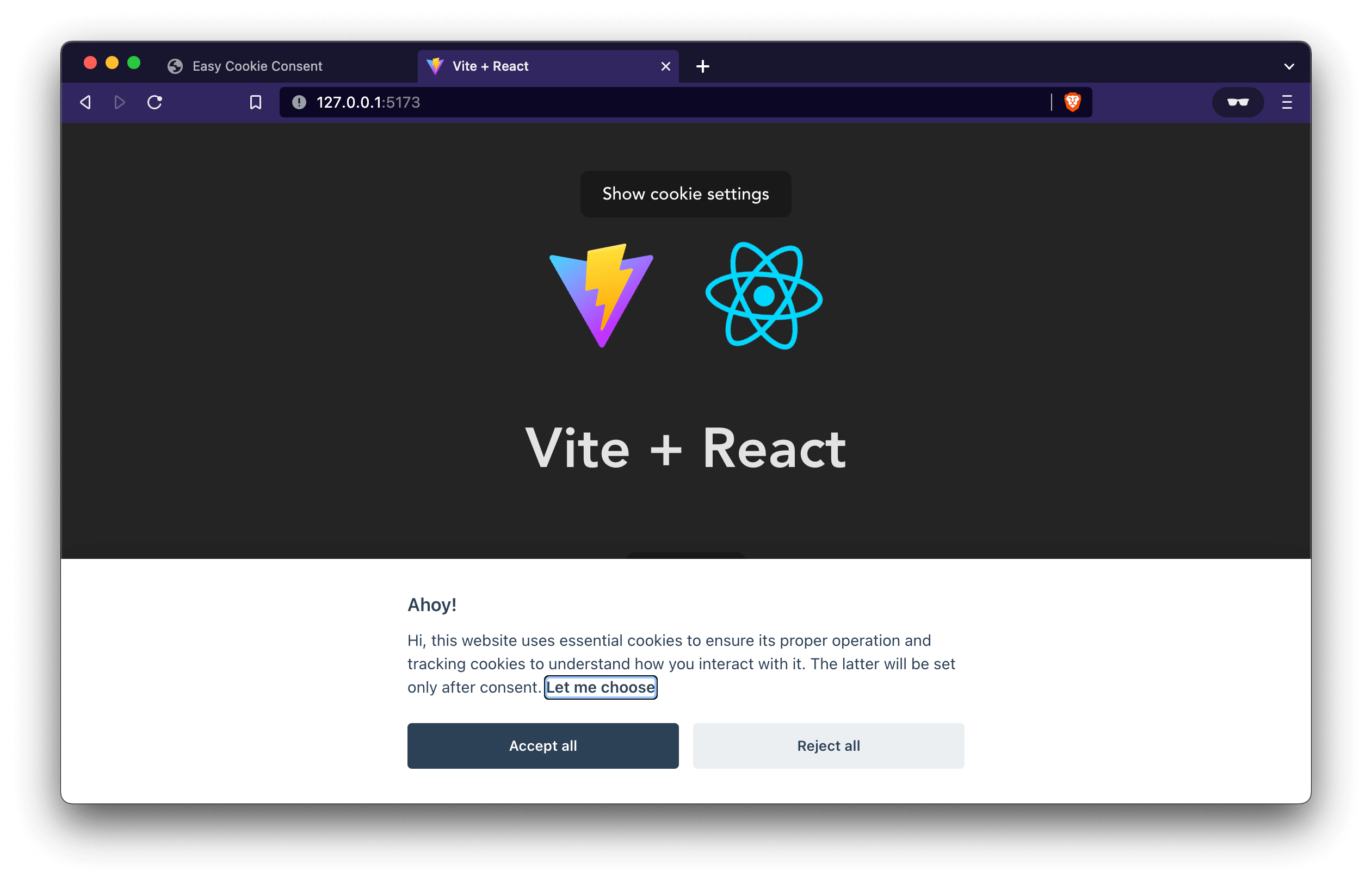 React Cookie Consent