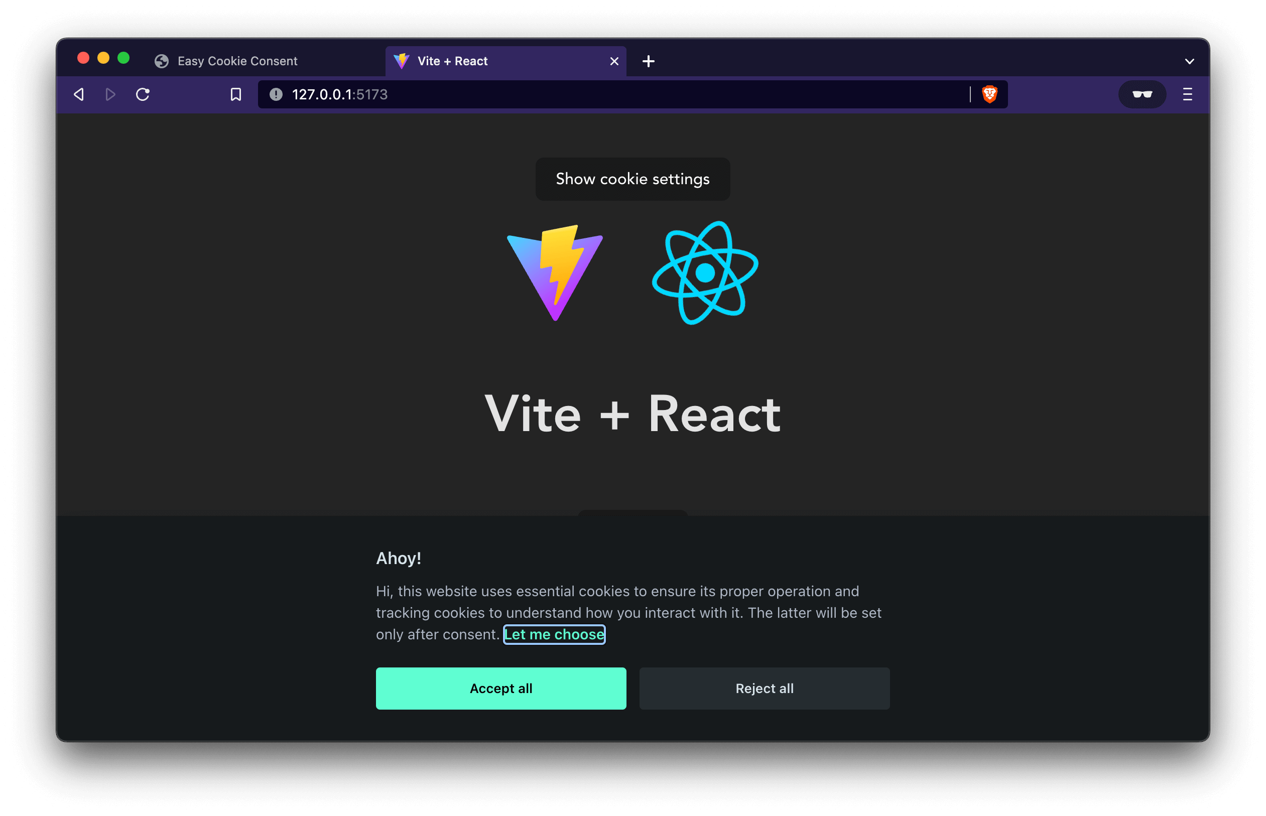 React Cookie Consent