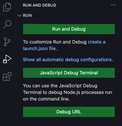 Run and debug